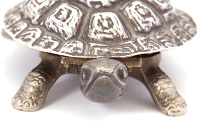 Lot 291 - A George V silver and steel "Tortoise" table...