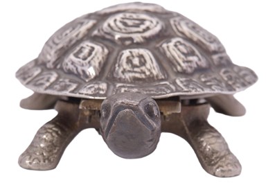 Lot 291 - A George V silver and steel "Tortoise" table...