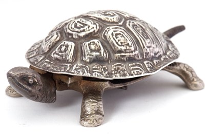 Lot 291 - A George V silver and steel "Tortoise" table...