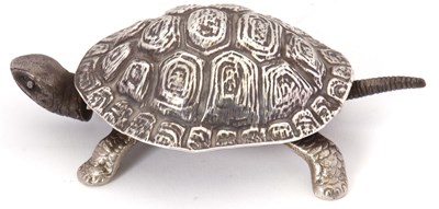 Lot 291 - A George V silver and steel "Tortoise" table...