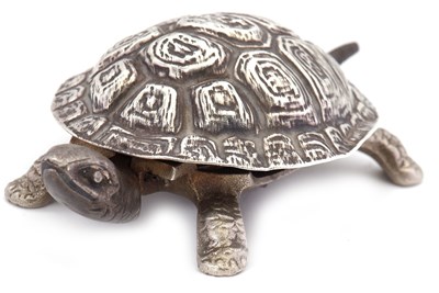 Lot 291 - A George V silver and steel "Tortoise" table...