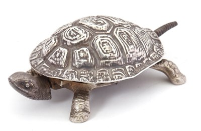 Lot 291 - A George V silver and steel "Tortoise" table...