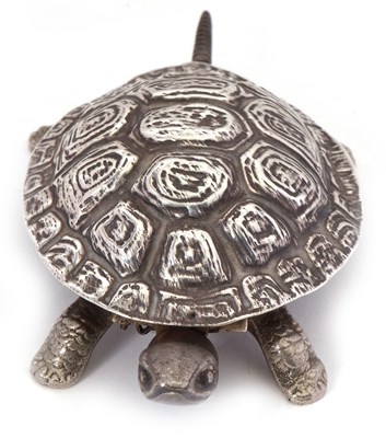 Lot 291 - A George V silver and steel "Tortoise" table...