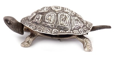 Lot 291 - A George V silver and steel "Tortoise" table...