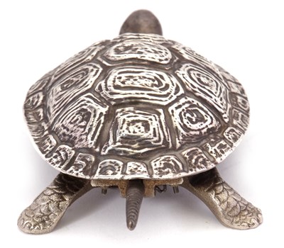 Lot 291 - A George V silver and steel "Tortoise" table...