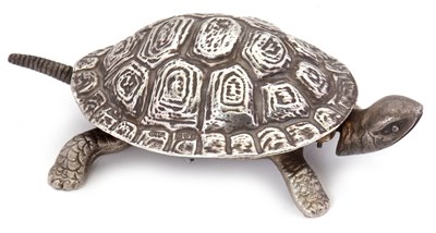 Lot 291 - A George V silver and steel "Tortoise" table...