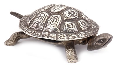 Lot 291 - A George V silver and steel "Tortoise" table...