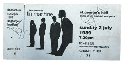 Lot 248 - A ticket for Tin Machine - A hard rock band...