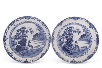 Lot 230 - A pair of Chinese porcelain dishes decorated...
