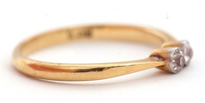 Lot 59 - A two stone diamond ring, set with two old...