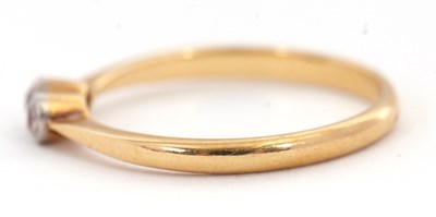 Lot 59 - A two stone diamond ring, set with two old...