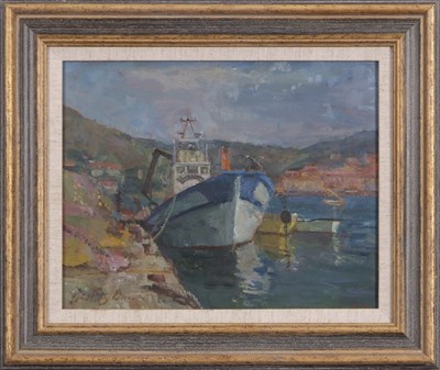 Lot 594 - Geoffrey Burrows (1934-2023) "Fishing boats...