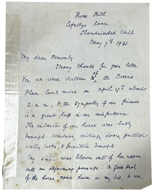 Lot 1090 - GERMAN BOMBING WW2. Interesting Als from...