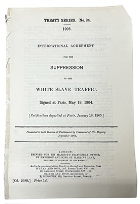 Lot 918 - SUPPRESSION OF THE WHITE SLAVE TRAFFIC -...