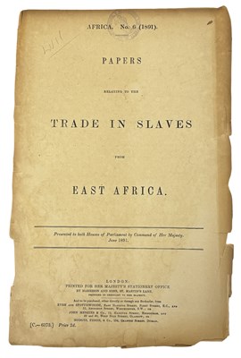 Lot 913 - SLAVE TRADE AFRICA. Papers relating to the...