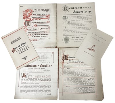Lot 824 - Victorian Advertising - TYPOGRAPHY. A small...