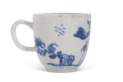 Lot 69 - An early Bow coffee cup painted with flowers...