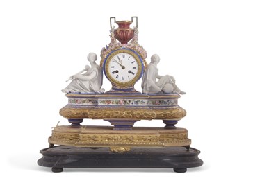 Lot 252 - A 19th Century French sevres style mantel...