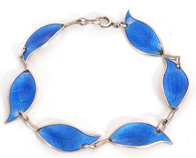 Lot 172 - David Andersen: a Norwegian silver and blue...