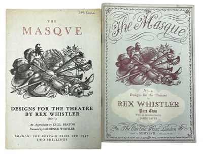 Lot 856 - REX WHISTLER: 2 Titles: THE MASQUE - DESIGNS...