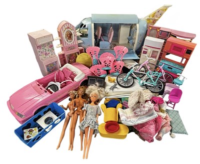 Lot 213 - A large collection of modern Barbie dolls and...