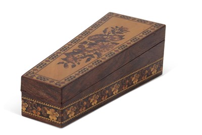 Lot 78 - A late 19th Century Tunbridge ware box of...
