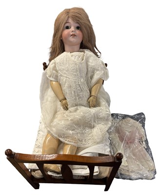 Lot 231 - A large Simon and Halbig bisque head doll in...