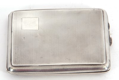 Lot 13 - An Art Deco silver cigarette case of...