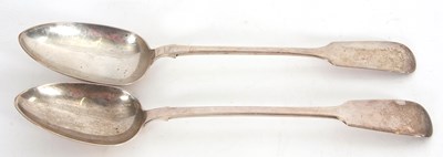Lot 18 - A Georgian fiddle pattern basting spoon,...