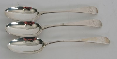 Lot 20 - Three mid 18th Century silver base marked...