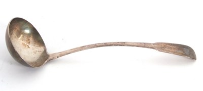 Lot 21 - A George III silver, York, fiddle pattern soup...