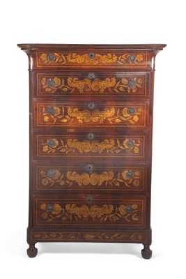 Lot 378 - A 19th Century Dutch mahogany and floral...