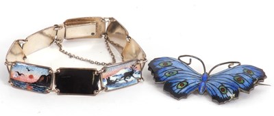 Lot 258 - A Norweigian enamelled bracelet, in the manner...