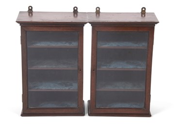 Lot 362 - A pair of small 19th Century mahogany wall...