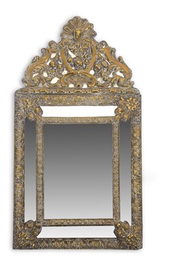 Lot 358 - A 19th Century brass repousee mounted cushion...