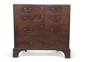 Lot 395 - A George III mahogany chest of small...