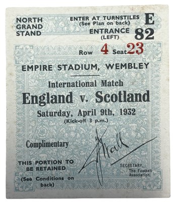 Lot 263 - 1932 International ticket, England v Scotland....