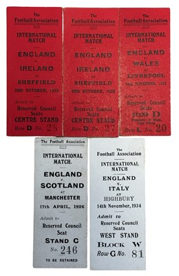 Lot 259 - Various reserved Council seating  ticket stubs...
