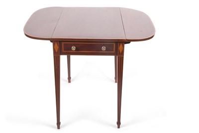 Lot 412 - A Georgian mahogany and cross banded Pembroke...