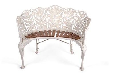 Lot 367 - A Coalbrookdale laurel leaf design cast iron...