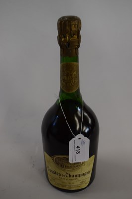 Lot 418 - One bottle of 1966 Taittinger Comtes de Champagne