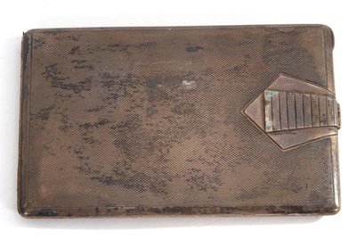 Lot 45 - An Art Deco cigarette case of rectangular form...