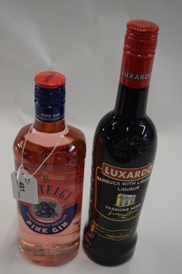 Lot 481 - Castelgy Pink Gin and Sambuca, Luxardo, (2)