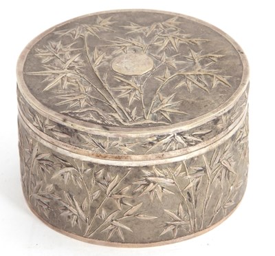 Lot 57 - A Chinese silver box and cover, circa 1920, of...
