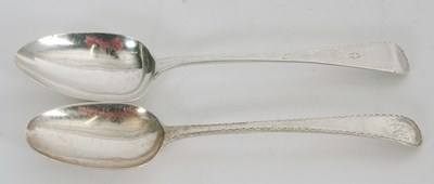 Lot 67 - Two George III silver bright cut decorated...