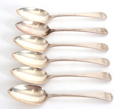 Lot 72 - A set of six George III Old English pattern...