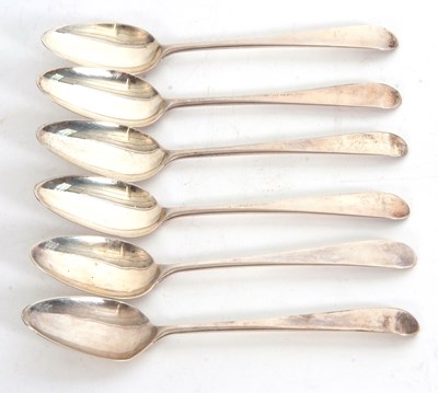 Lot 138A - A set of six Scottish silver teaspoons,...