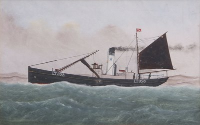 Lot 504 - G.Race (20th century), LT358, oil on board,...