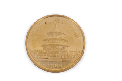 Lot 352 - A 1988 Chinese Panda 100 Yuan gold coin, in...