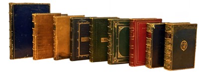 Lot 175 - POETRY CALF AND CLOTH BINDINGS: 9 Titles: THE...